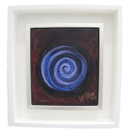 ‘Cauldron Spiral’ Crystal Dyer Oil on Canvas, 2023 Canvas Size: 8 ⅜ x 9 ¾ inches Frame Size: 14 x 15 inches