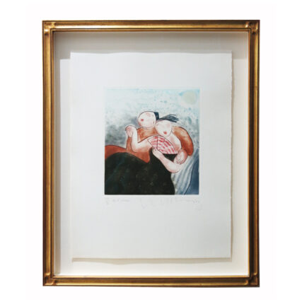 ‘Full Moon’ by Eng Tay b. 1947 Kedah, Malaysia Lithograph Edition 25 of 50 Frame Size: 17 ⅝ x 22 ¼ inches