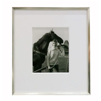 ‘Lucinda with Horse’ by Georges Dambier b. 1925 Paris d. 2011 Gelatin Silver Print, 1959 Edition 3 of 25 Frame Size 19 ⅜ x 20 ¼ inches