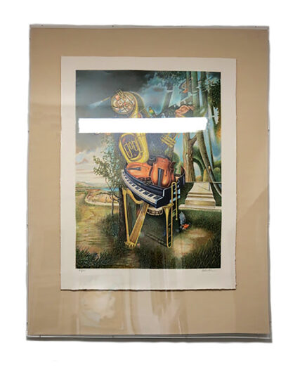 Pastoral Symphony 1989 by Israel Rubinstein Serigraph Edition 54 of 240 Plexi Box Size 41.5 x 55 inches.