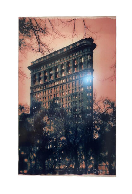 'Flatiron Building' by DeGroom. Photograph Face Mounted. Overall Size 7.5 x 12 inches.