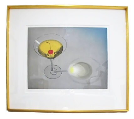'Golden Martini' 1996 Lithograph Edition 23 of 25. Frame Size 37 x 30.75 inches.